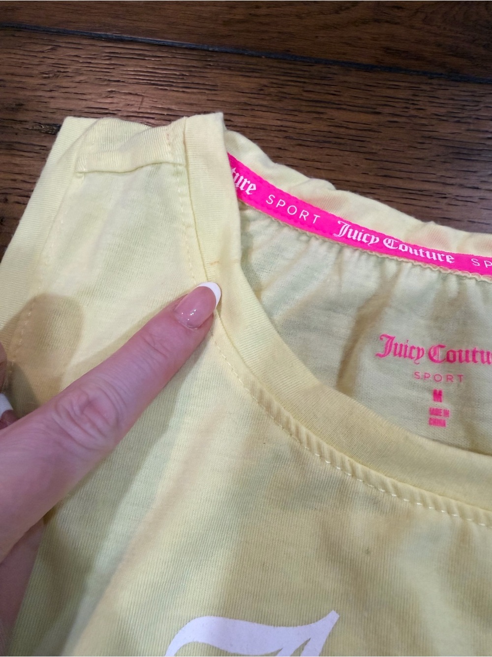 Juicy Couture Yellow Tank with Pink Logo Trim - Picture 5 of 6
